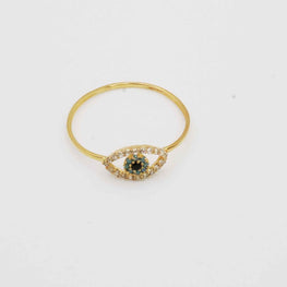 22k Gold Evil Eye Ring