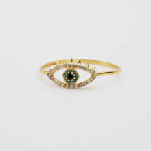 22k Evil eye Gold Ring