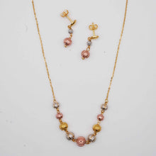 22k Gold Triple Tone Ball Necklace
