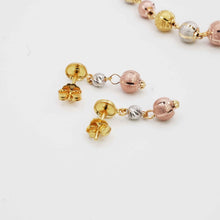 22k Gold Triple Tone Ball Necklace