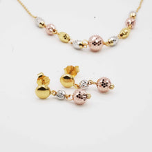 22k Gold Triple Tone Ball Necklace