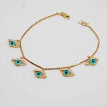 22k Gold Evil Eye Bracelet