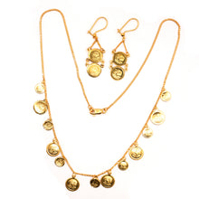 22k Gold Coin Necklace Set