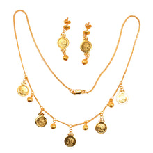 22k Gold Coin Necklace Set
