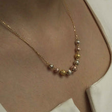 22k Gold Triple Tone Ball Necklace
