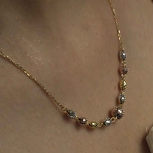 22k Gold Triple Tone Ball Necklace