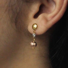 22k Gold Triple Tone Ball Necklace