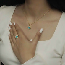 22K Gold Evil Eye Jewelry Set – Ring, Earrings & Pendant