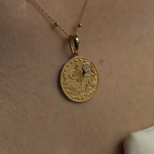 22K Gold Coin Shape Necklace