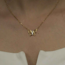 22k Gold Butterfly Necklace