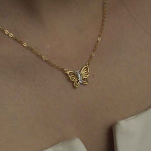 22k Gold Butterfly Necklace