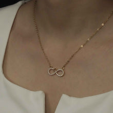 22K Gold Infinity Zircon Necklace