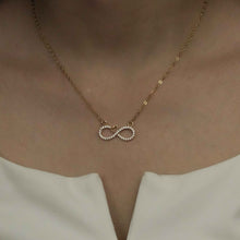 22K Gold Infinity Zircon Necklace