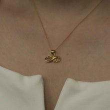 22k Gold Heart Infinity Necklace