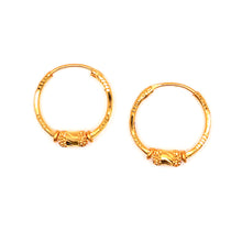 22K Gold Hoop Earrings