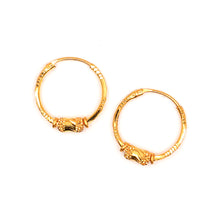 22K Gold Hoop Earrings
