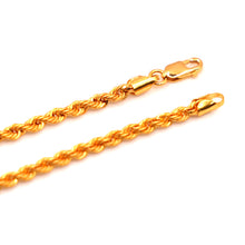 22K Gold Rope Bracelet