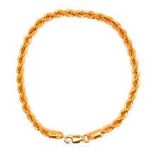 22K Gold Rope Bracelet