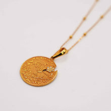 22K Gold Coin Shape Necklace
