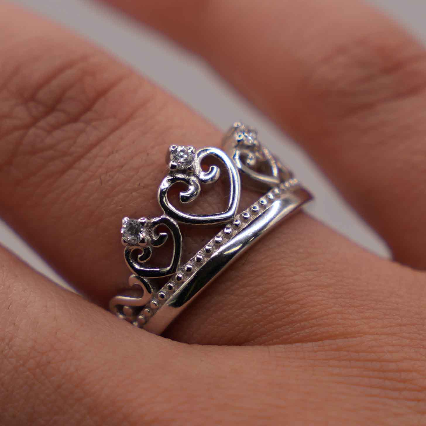 Silver Crown Shaped Ring