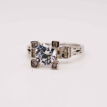 Silver Solitare Ring