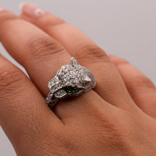Silver Tiger Shaped Ring
