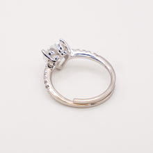 Silver Solitare Ring