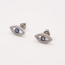 Silver Evil Eye Earrings