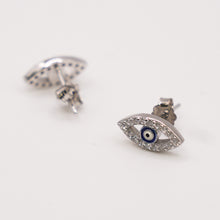 Silver Evil Eye Earrings