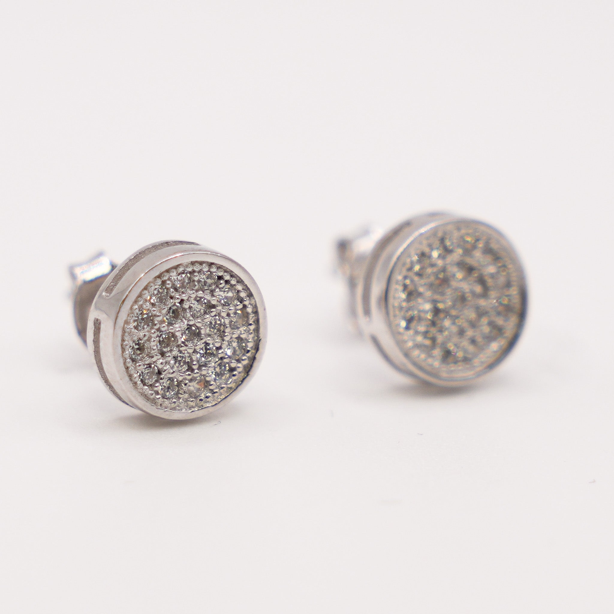 Silver Round Earrings
