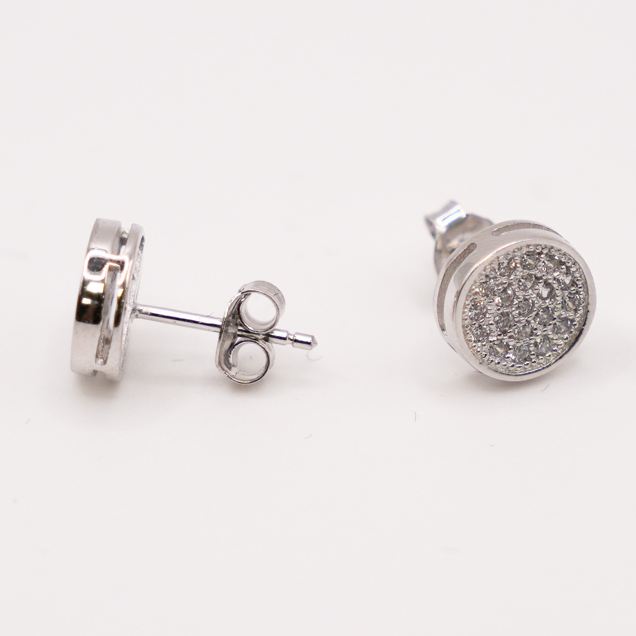 Silver Round Earrings