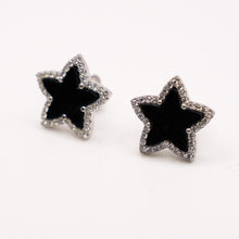 Silver Star Shaped Earrings