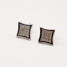 Silver Box Shaped Earrings