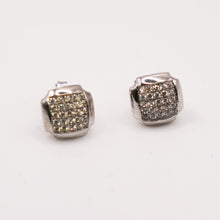 Silver Box Shaped Earrings