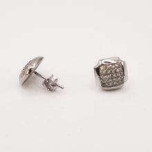 Silver Box Shaped Earrings