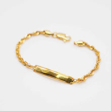 22k Baby Bracelet with Rope Chain