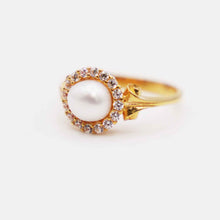 22K Gold Pearl Ring