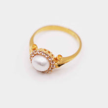 22K Gold Pearl Ring