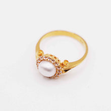 22K Gold Pearl Ring