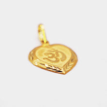 22k Gold Heart OM Pendant