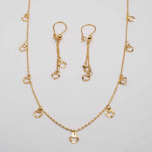 21k Heart Charms Gold Set