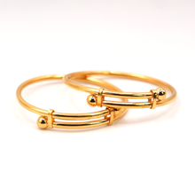 22K Gold Baby Bangles Pair