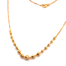 22K Gold Ball Necklace