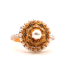 22K Gold Pearl Ring