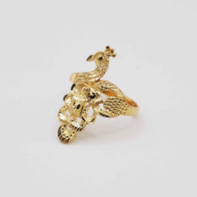 22K Gold Peacock Ring