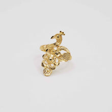 22K Gold Peacock Ring