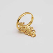22K Gold Peacock Ring