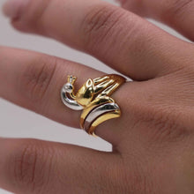 22K Gold Peacock Ring