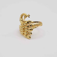 22K Gold Peacock Ring