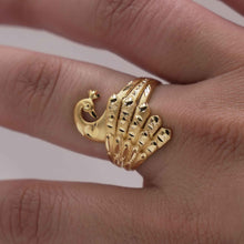 22K Gold Peacock Ring